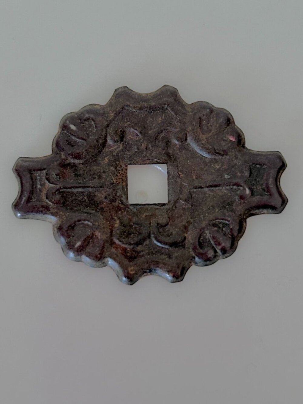 Vintage Metal Drawer Pull Knob Back Plate